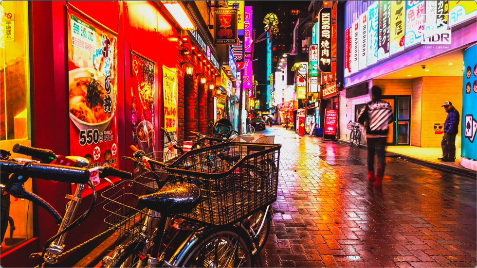 日本街拍 霓虹灯 人来人往 车水马龙 4K视频 第4张